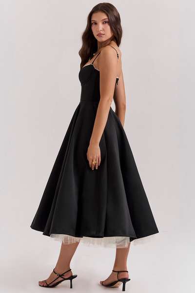 Elegant Vintage Midi Dress