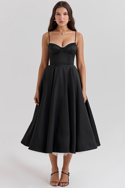 Elegant Vintage Midi Dress