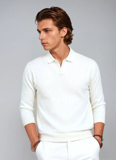 Men's Long Sleeve Polo Shirt-1