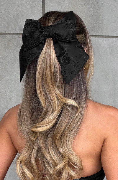 Barrette nœud noir