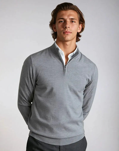Men's Half Zip Sweater-1