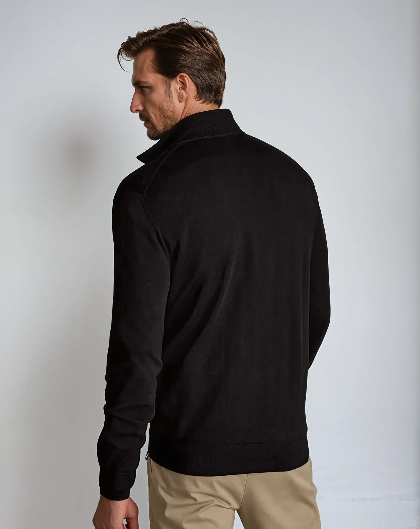 Men's Half Zip Sweater-2