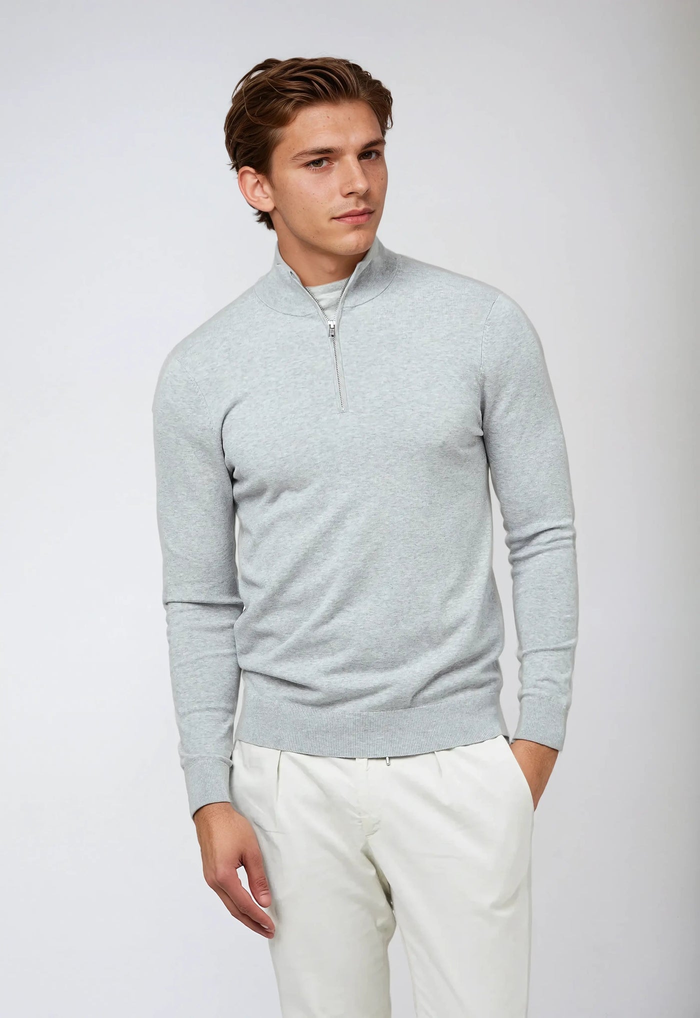 Men's Half Zip Sweater-1