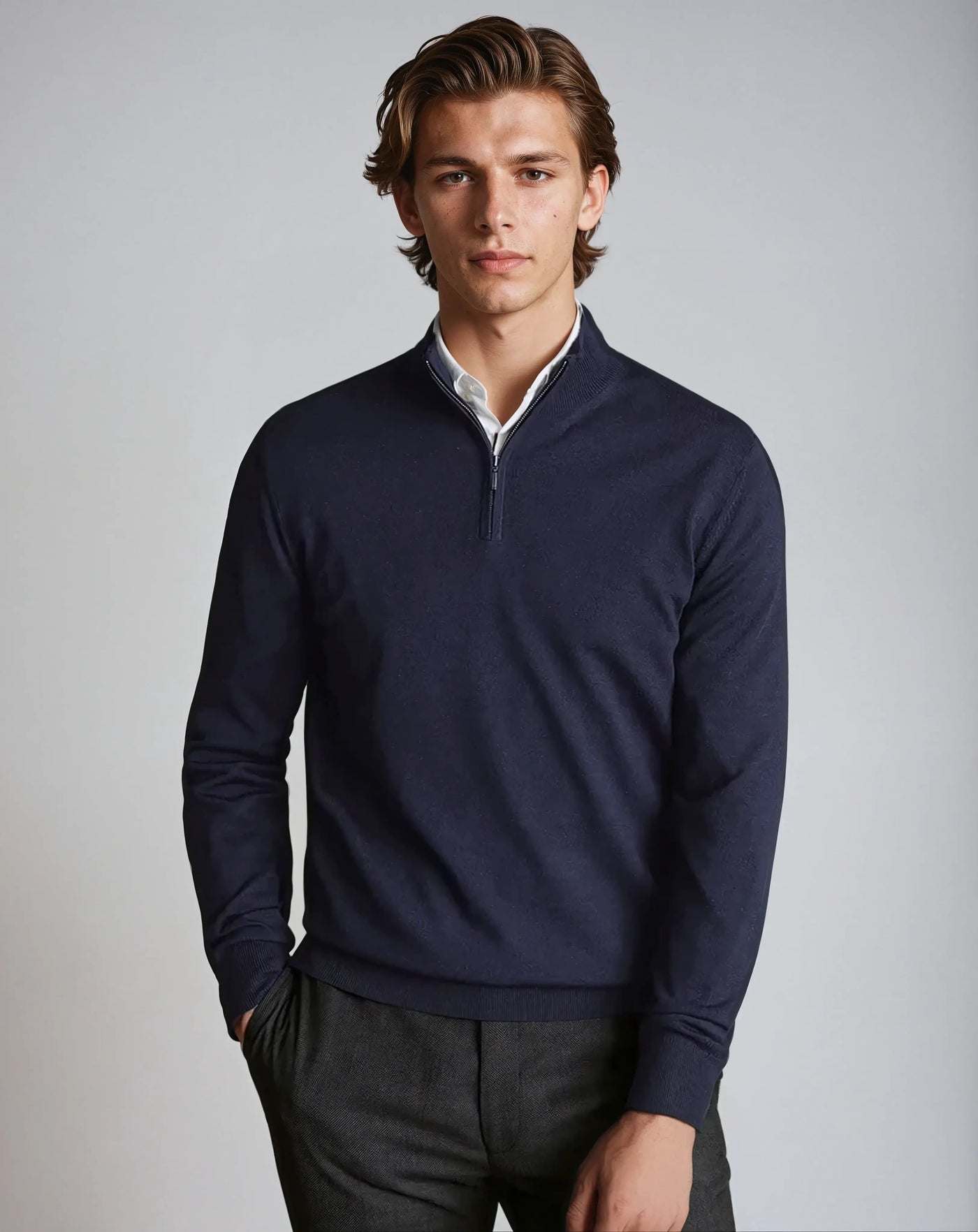 Men's Half Zip Sweater-3