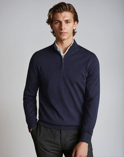 Men's Half Zip Sweater-3