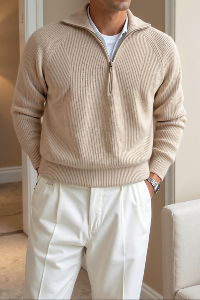 Old Money Half Zip Sweater