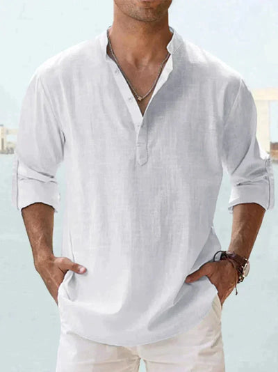 Italian Linen Casual Beach Shirt