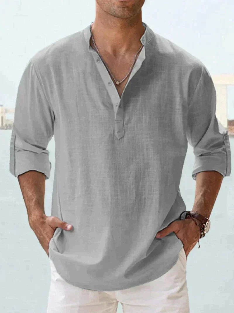 Italian Linen Casual Beach Shirt