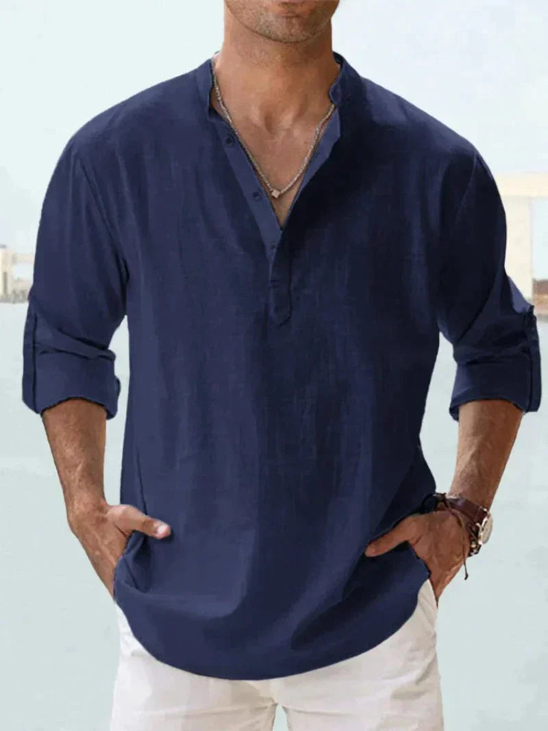 Italian Linen Casual Beach Shirt