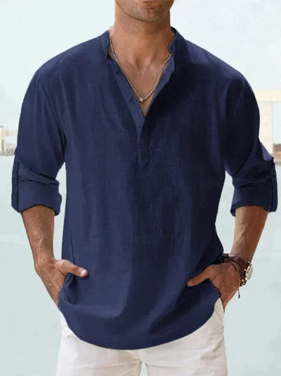 Italian Linen Casual Beach Shirt