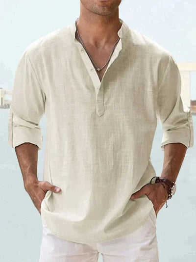 Italian Linen Casual Beach Shirt