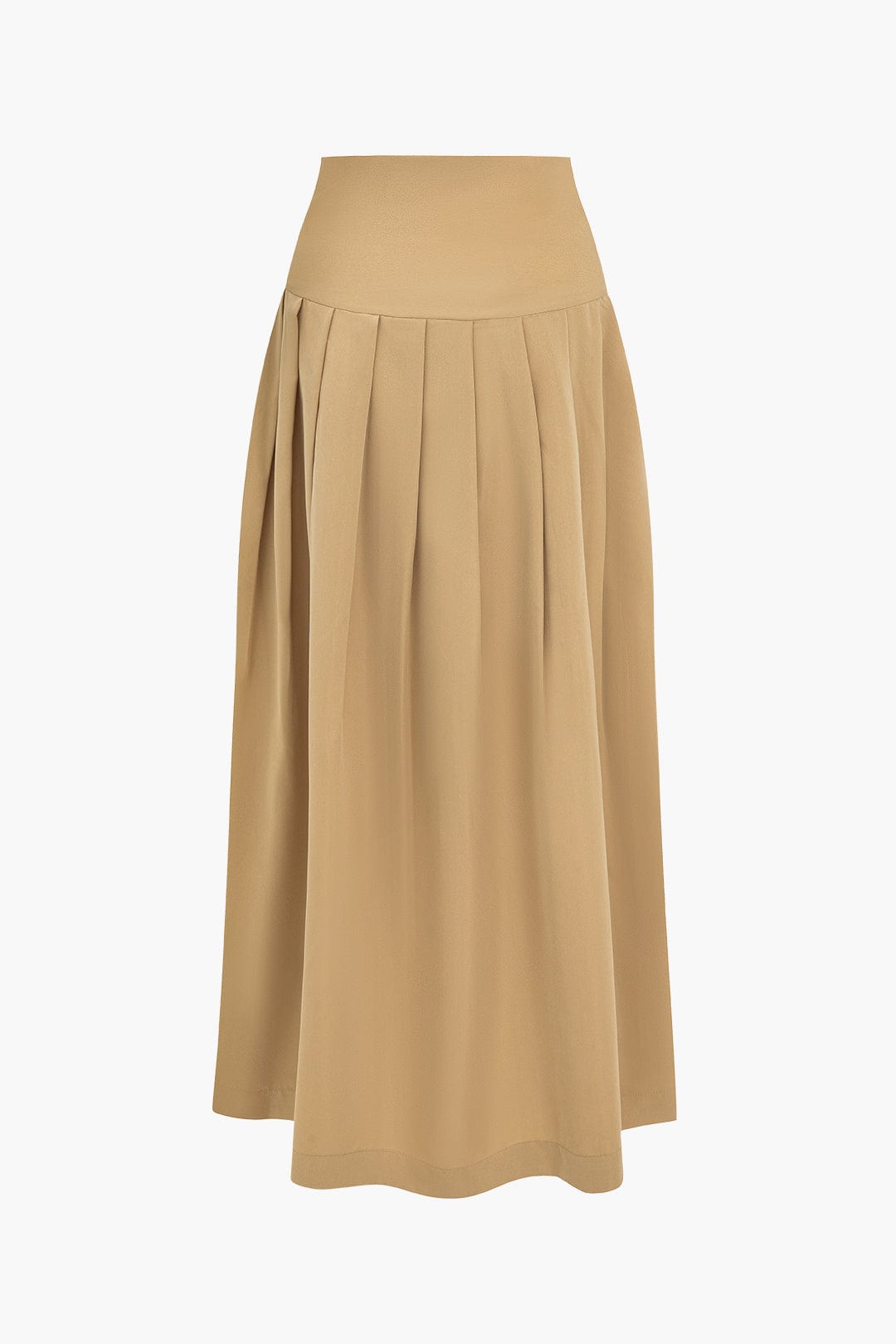 Jupe plissée taille haute, élégante, fluide et confortable, en polyester.