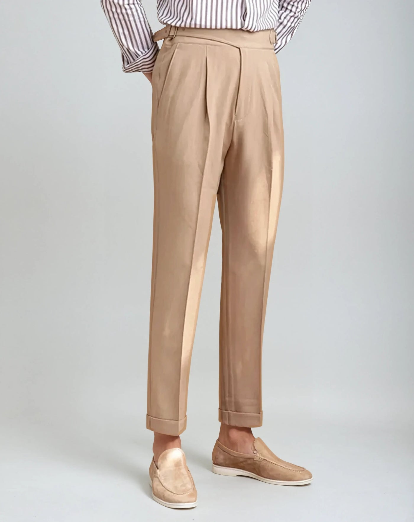 Pleated Khaki Pants-1