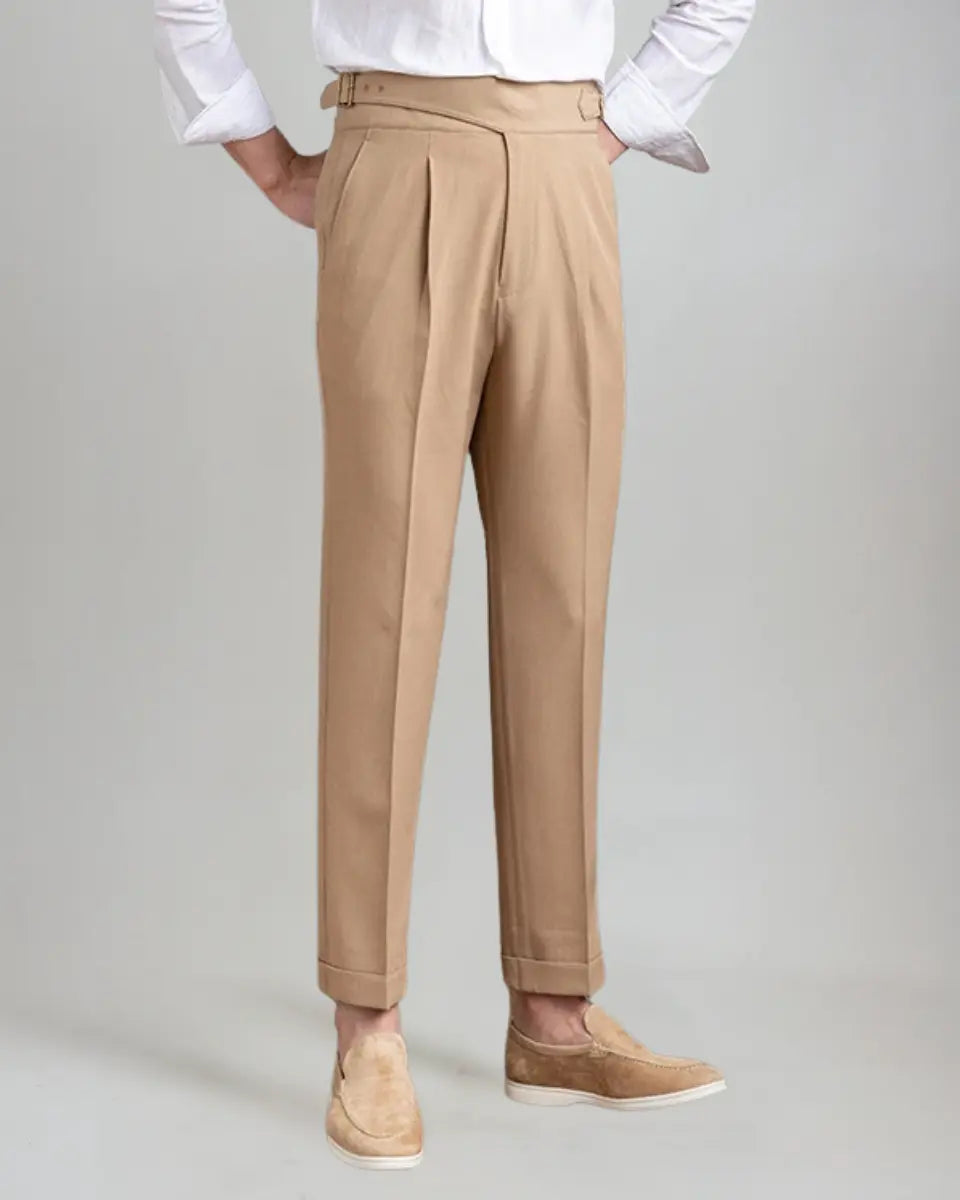 Pleated Khaki Pants-2