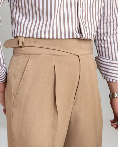 Pleated Khaki Pants-3