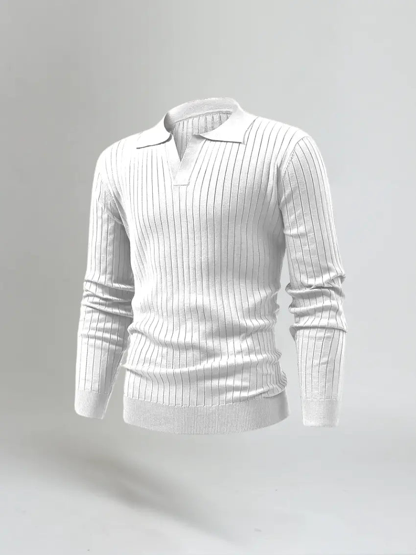 Men's Long Sleeve Polo Shirt-3