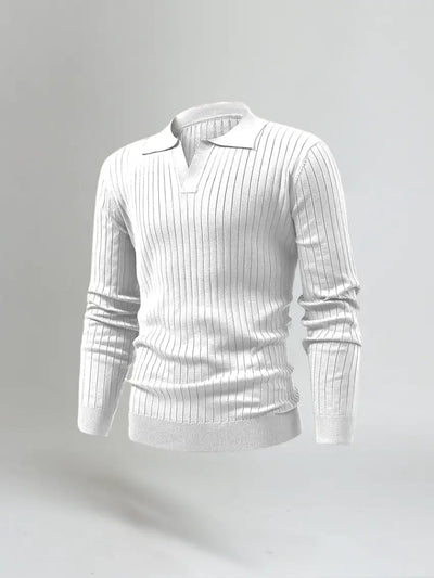 Men's Long Sleeve Polo Shirt-3
