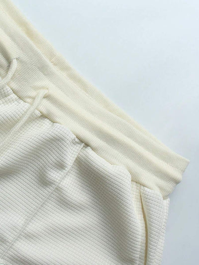 Lightweight Solid Polo Shorts Set