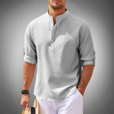 Lightweight Casual Henley Shirt for Men