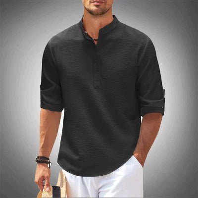 Lightweight Casual Henley Shirt for Men