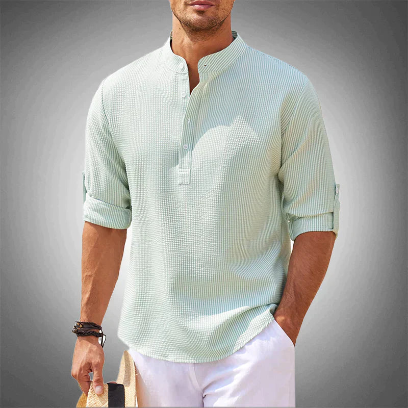 Lightweight Casual Henley Shirt for Men