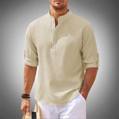 Lightweight Casual Henley Shirt for Men