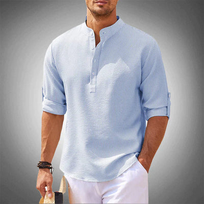 Lightweight Casual Henley Shirt for Men