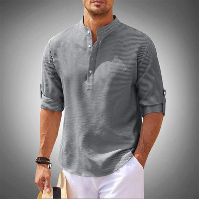 Lightweight Casual Henley Shirt for Men