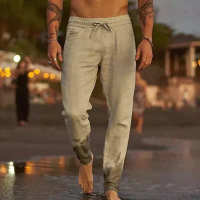 Men's Lightweight Casual Linen Trousers