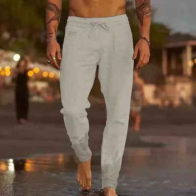 Men's Lightweight Casual Linen Trousers