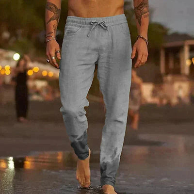 Men's Lightweight Casual Linen Trousers