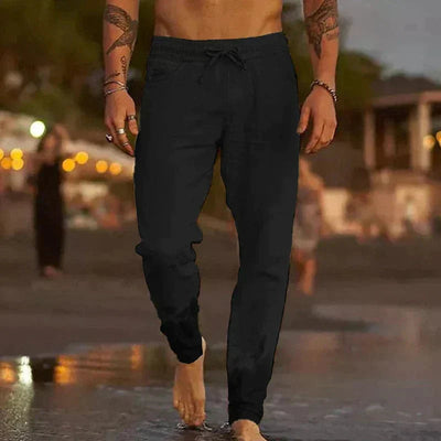 Men's Lightweight Casual Linen Trousers