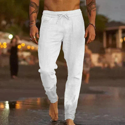 Men's Lightweight Casual Linen Trousers