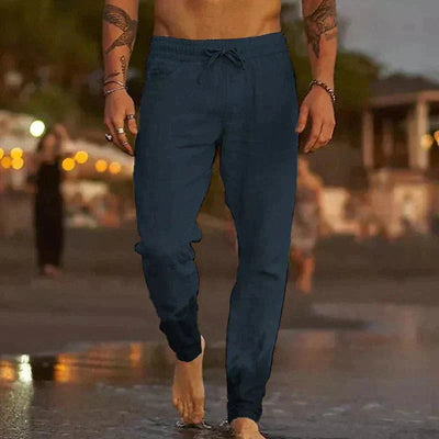 Men's Lightweight Casual Linen Trousers
