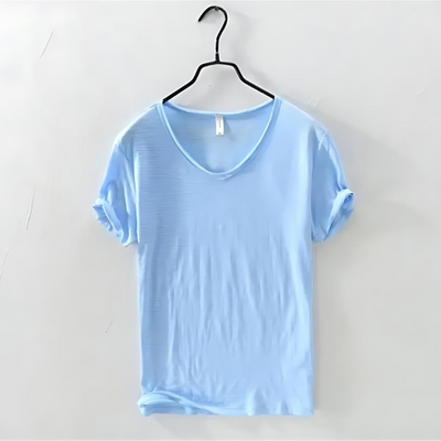 Lightweight Cotton V-Neck T-Shirt