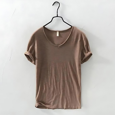 Lightweight Cotton V-Neck T-Shirt