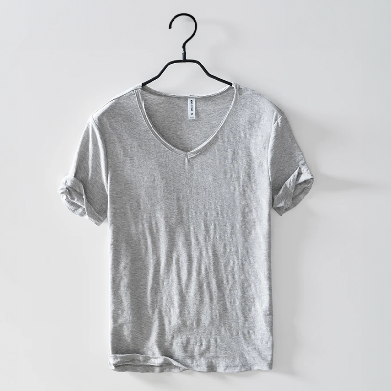 Lightweight Cotton V-Neck T-Shirt