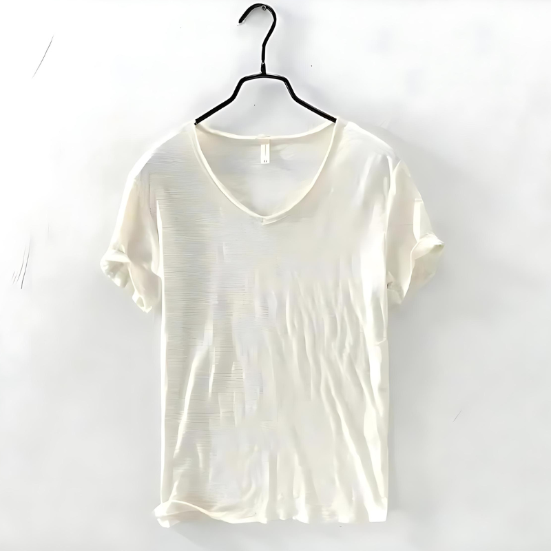 Lightweight Cotton V-Neck T-Shirt
