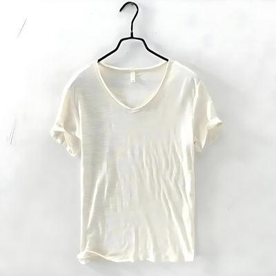 Lightweight Cotton V-Neck T-Shirt
