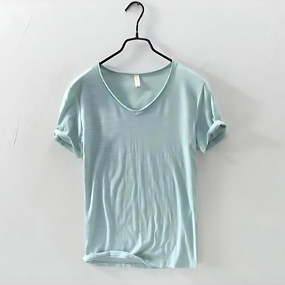 Lightweight Cotton V-Neck T-Shirt