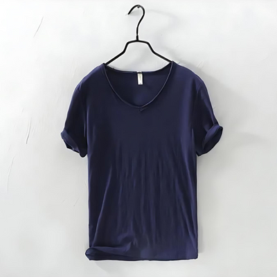 Lightweight Cotton V-Neck T-Shirt