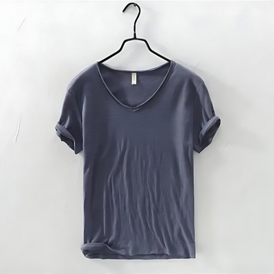 Lightweight Cotton V-Neck T-Shirt