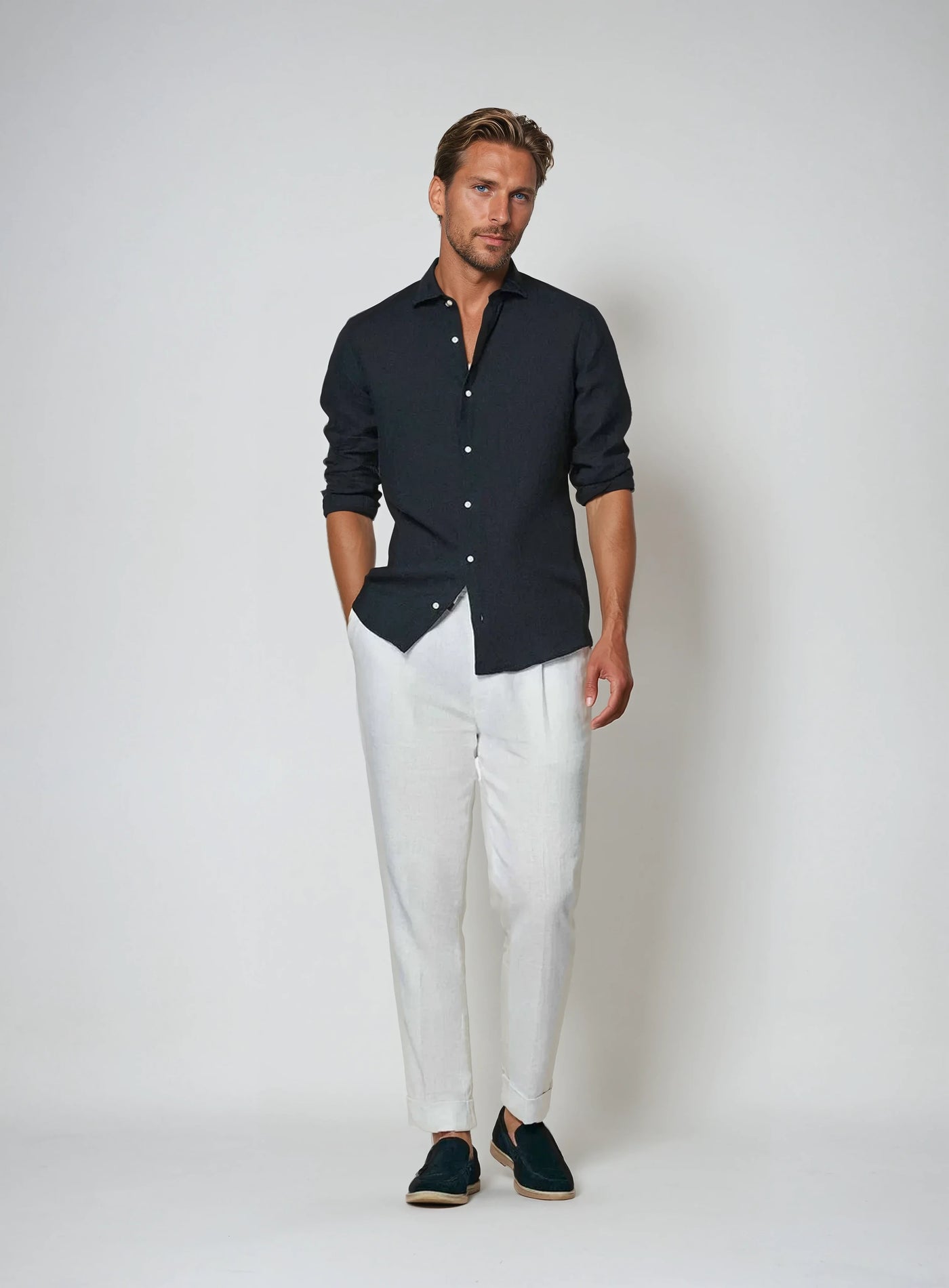 Men's Linen Shirt-3