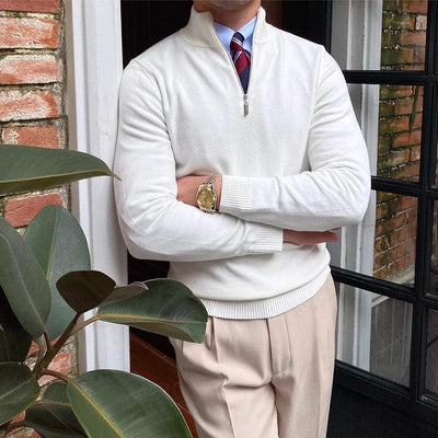 Men's Half Zip Sweater-4