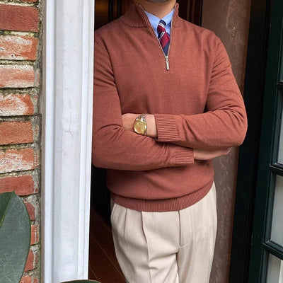 Men's Half Zip Sweater-6