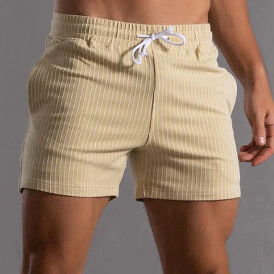 Men's Striped Cotton Swim Shorts