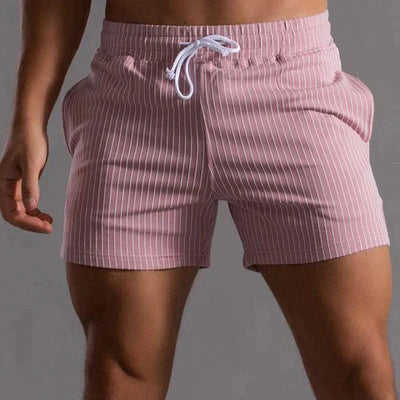 Men's Striped Cotton Swim Shorts