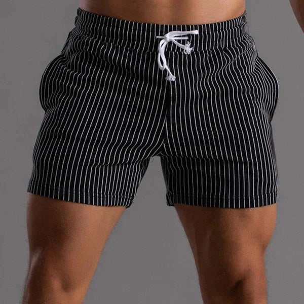 Men's Striped Cotton Swim Shorts