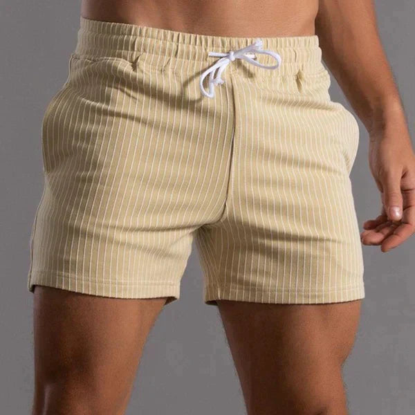 Men's Striped Cotton Swim Shorts