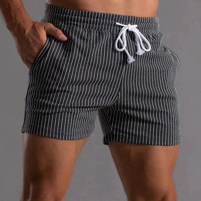 Men's Striped Cotton Swim Shorts